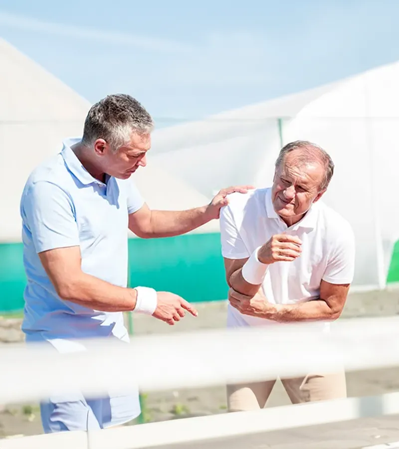 senior tennis elbow problem